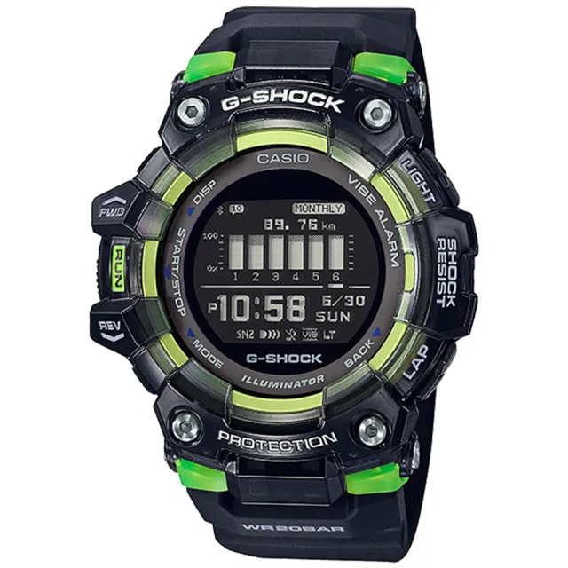 【CASIO 卡西歐】G-SHOCK 手機藍牙連線多功能運動錶 禮物 開學(GBD-100SM-1)