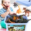 【TDL】恐龍劍龍霸王龍三角龍模型公仔玩具組附收納盒46件組 633225