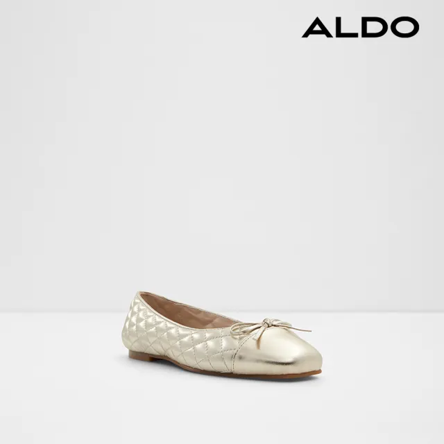 【ALDO】BRAYLYNN-菱格紋芭蕾舞平底鞋-女鞋(金色)