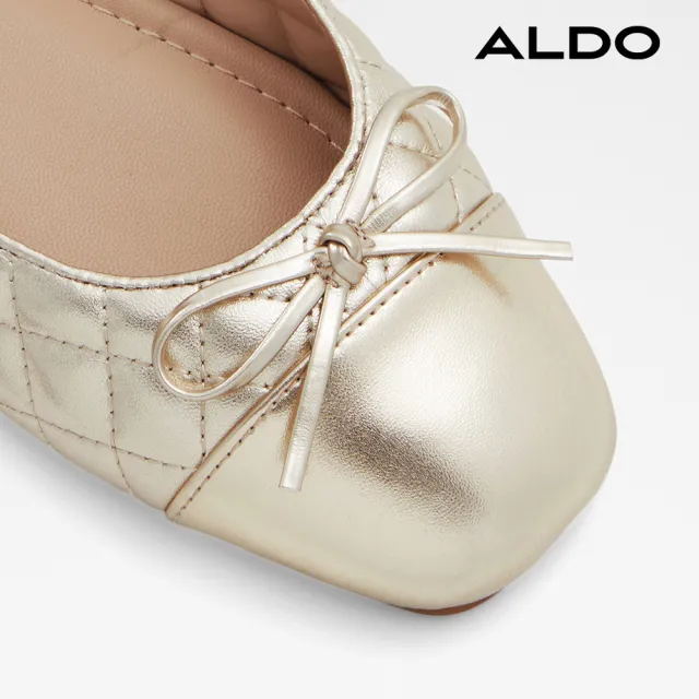 【ALDO】BRAYLYNN-菱格紋芭蕾舞平底鞋-女鞋(金色)
