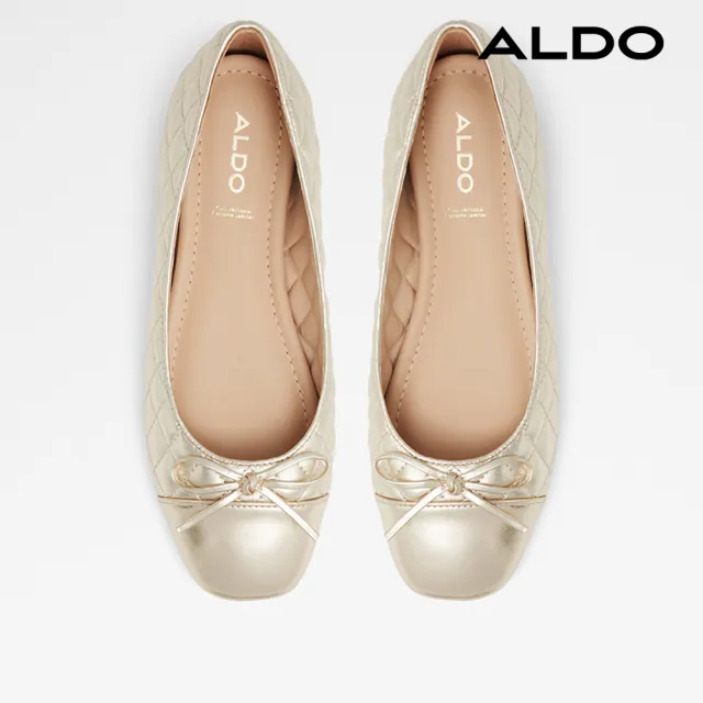 【ALDO】BRAYLYNN-菱格紋芭蕾舞平底鞋-女鞋(金色)