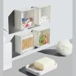 【T&M】無痕貼式直立小物收納盒-6入組(辦公 臥室 客廳 浴室 廚房收納)