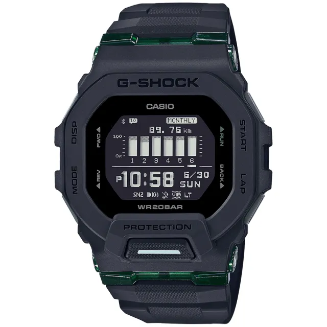 【CASIO 卡西歐】G-SHOCK 手機藍牙連線計步多功能運動錶 禮物 開學(GBD-200UU-1/速)