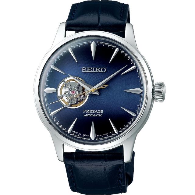【SEIKO 精工】Presage Cocktail 調酒師機械錶 指針錶 手錶  年終送禮 禮物(4R38-01N0B/SSA405J1)