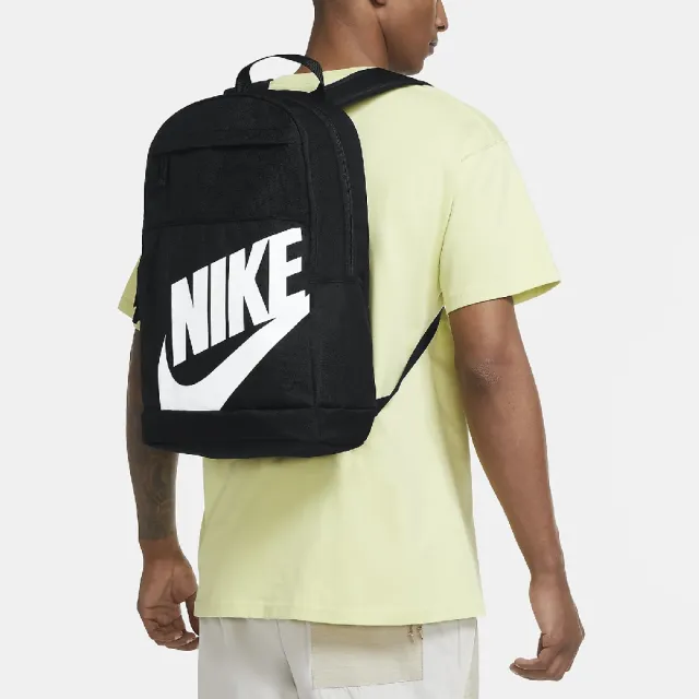 【NIKE 耐吉】後背包 Elemental Backpack 黑 白 男女款 雙肩背 基本款 拉鍊口袋 大容量(DD0559-010)