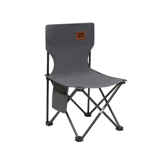 【Mont.Camp】戶外便攜收納可置物折疊椅/露營椅/月亮椅/休閒椅-中號(灰色)