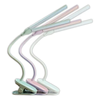 【明沛】USB充電美型軟管夾燈(夾式設計-USB充電-三種色溫-10段調光-顏色隨機出貨-MP9058)