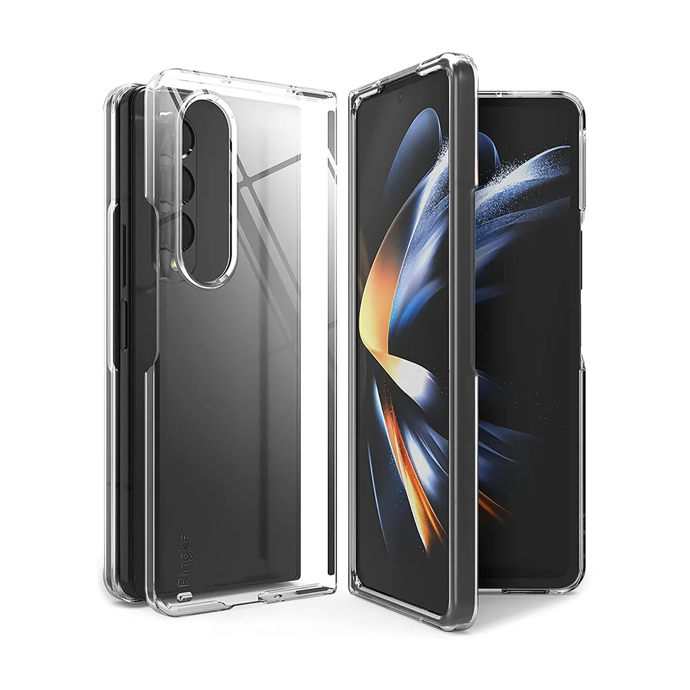 【Ringke】三星 Galaxy Z Fold 4 Slim 輕薄手機保護殼 透明 黑 霧透(Rearth 手機殼)