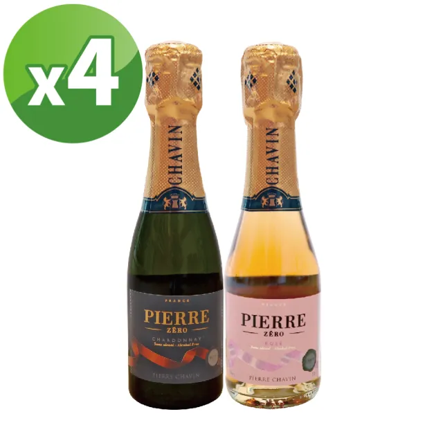 【東勝】夏凡無酒精微氣泡粉紅酒/白酒風味飲(粉紅/白各2瓶;200ml/瓶)(零酒精)