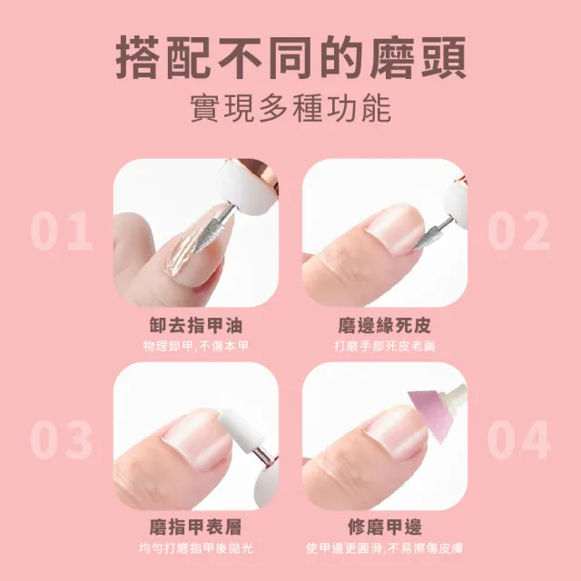【生活用品】五合一電動美甲卸甲機(拋光 磨甲機 磨甲器 打磨機 修甲器 美甲儀 卸甲筆 美甲工具)