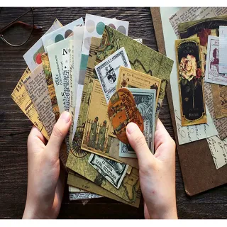 【德德小品集】手帳素材包 文藝復興(第二樂章 格林威治 十四行詩 貼紙 音符 花 明信片 郵票)