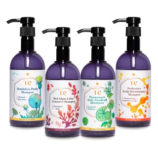 【TC】植萃安瓶系列洗髮精500ml(無矽靈/多款可選/蒲公英控油蓬鬆/紅藻染燙修護/積雪草去屑/益生菌保濕)