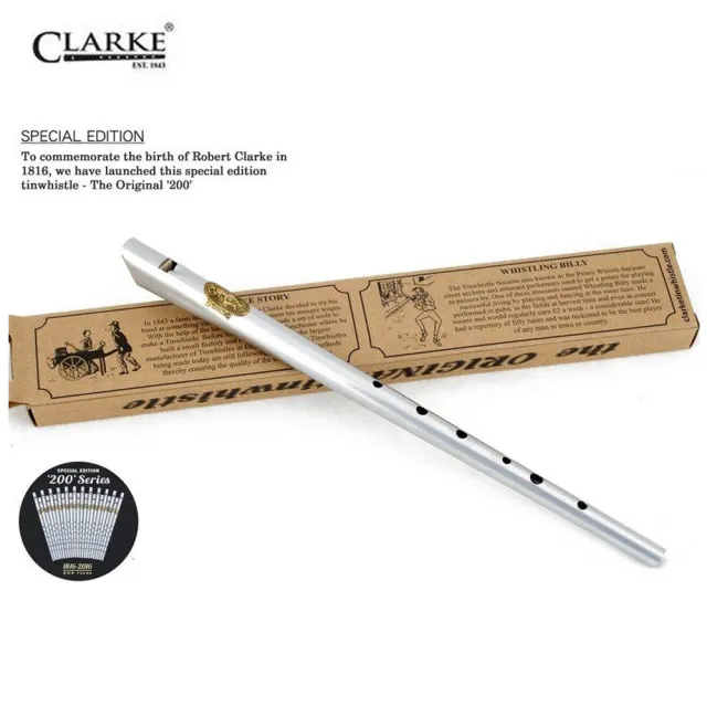 【Clarke】錫口笛 紀念款 傳統型 愛爾蘭錫哨 錫笛(附羊皮套)