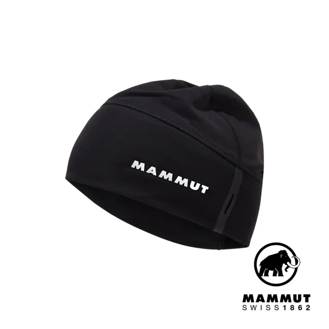 【Mammut 長毛象官方直營】Aenergy Beanie 輕量彈性快乾豆豆帽 黑色 #1191-00470