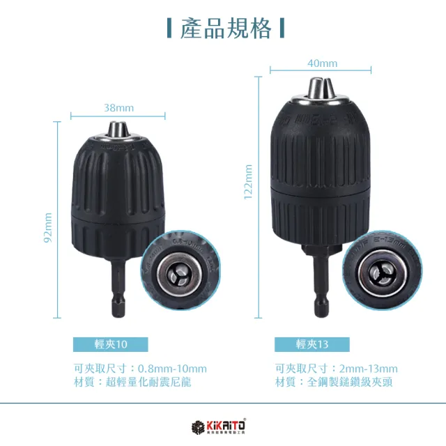 【機械堂】六角柄轉接三爪夾頭(起子機轉電鑽)