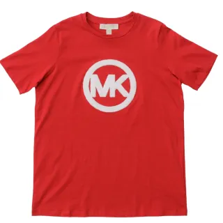 【Michael Kors】立體毛巾布圓型LOGO T恤(紅色)