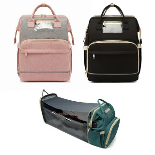 【Vanibaby】多功能嬰兒小床媽媽包(送嬰兒床墊 推車掛帶)