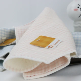 【HOLA】和風紗布格紋小手巾粉24x24