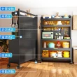 【IDEA】 80cm歐恩多功能開放式收納置物櫥櫃推車(2色任選 餐櫃 電器櫃 洞洞板)