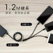 【KINYO】三合一急速快充線-1.2M(USBD02)