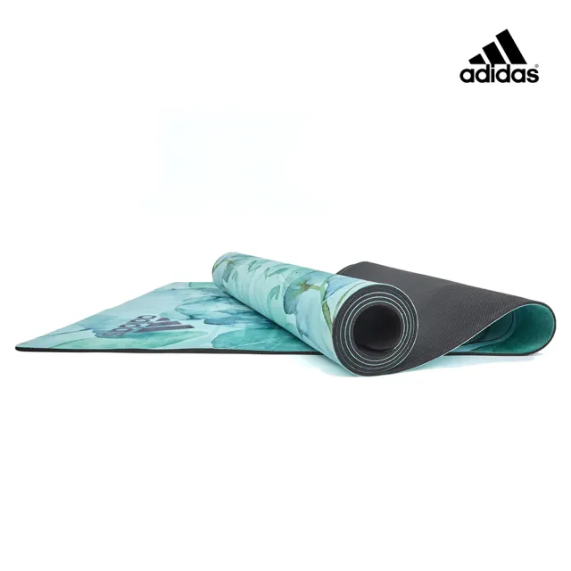 【adidas 愛迪達】頂級天然橡膠防滑瑜珈墊-3.2mm(湖水綠)
