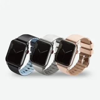 【UNIQ】Apple Watch 38/40/41mm Linus 防水矽膠雙色錶帶