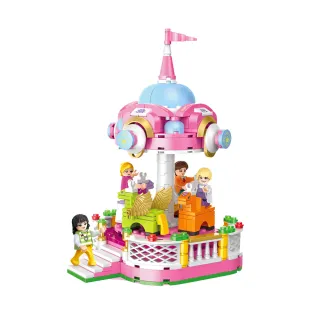 【COGO】積木 遊樂園女孩系列 旋轉木馬-4566(益智玩具/兒童玩具//聖誕禮物/交換禮物)