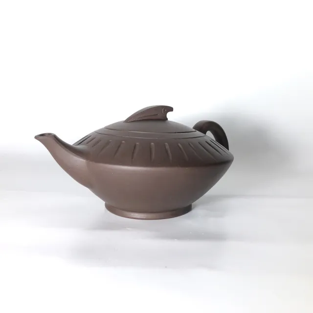 【創藝工坊】陶靈壺 正高級工藝美術師 鮑正蘭(280cc 紫砂收藏 正宜興美品)