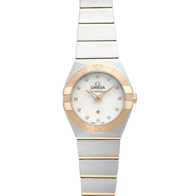 【OMEGA 歐米茄】星座系列玫瑰金石英女仕腕錶x24 mm(123.20.24.60.55.007)