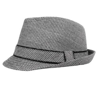 【AnnaSofia】紳士帽爵士帽禮帽-細璇紋騰 現貨(黑白系)