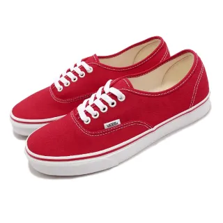 【VANS】滑板鞋 Authentic 男鞋 女鞋 紅 白 基本款 男鞋 女鞋 情侶鞋 帆布鞋(VN000EE3RED)