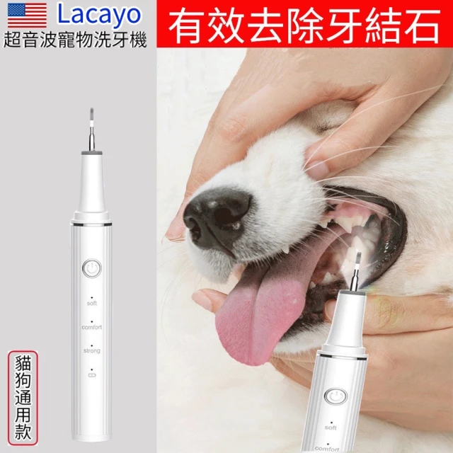 美國Lacayo超音波寵物洗牙機(寵物去牙結石器 貓狗沖牙機  寵物牙膏牙刷 貓狗口腔清潔組寵物潔牙組)