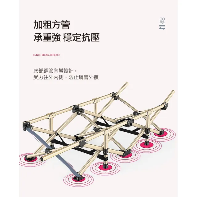 【ROYAL LIFE】快速收納單人好用折疊床(附贈收納袋 折疊床 行軍床 單人 躺椅 露營)