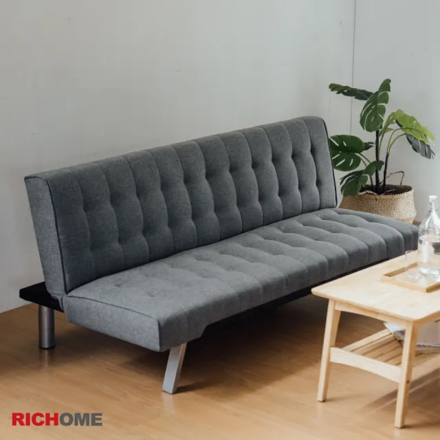 【RICHOME】和風布沙發/沙發床/雙人沙發/三人沙發(舒適麻布材質)