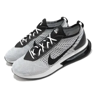 【NIKE 耐吉】休閒鞋 Air Max Flyknit Racer 灰 黑 氣墊 針織鞋面 男女鞋 運動鞋(DJ6106-002)