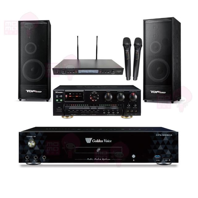 【金嗓】CPX-900 K1A+AK-7+SR-889PRO+K-124(4TB點歌機+擴大機+無線麥克風+卡拉OK喇叭)