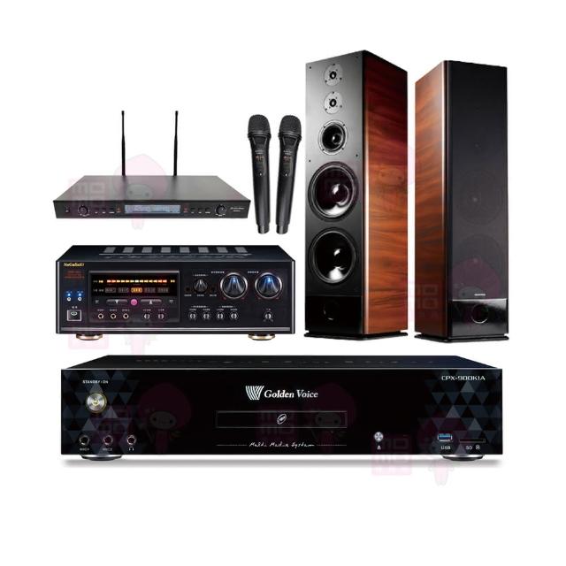 【金嗓】CPX-900 K1A+DSP-A1II+SR-889PRO+K-105(4TB點歌機+擴大機+無線麥克風+喇叭)