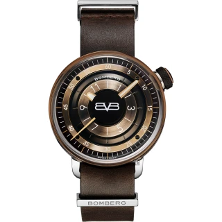 【BOMBERG】炸彈錶 BB-01 紳士手錶-咖啡/43mm(CT43H3PBA.04-1.9)