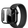 【GAGEDA】智慧型手錶原機色殼膜一體(適用Apple Watch Series 8/7 41mm 45mm PC+鋼化膜一體式錶殼)