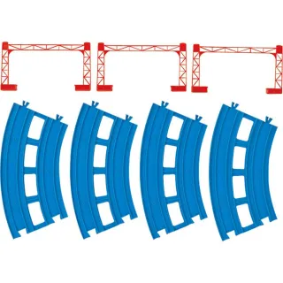 【TAKARA TOMY】PLARAIL 鐵道王國 火車配件 R-05 複線曲軌(多美火車)