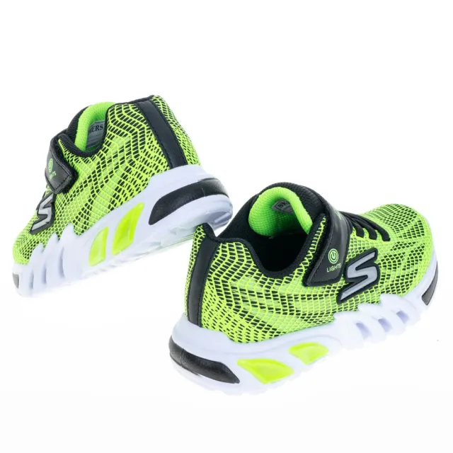 【SKECHERS】男童鞋系列 燈鞋 FLEX-GLOW ELITE(400137LLMBK)