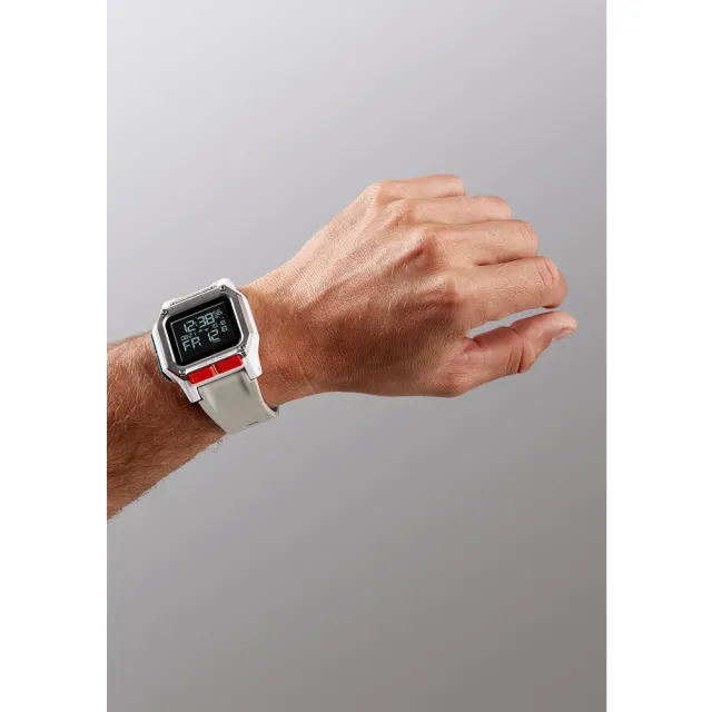 【NIXON】THE REGULUS 時代科技多功能電子腕錶-灰X白框(A1180-611)