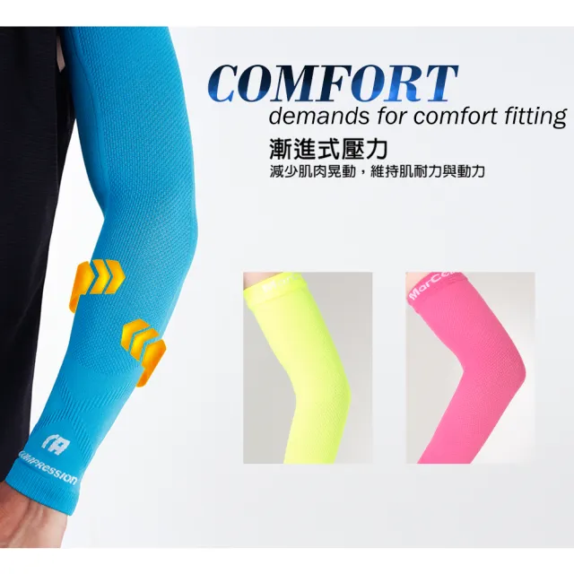 【MarCella 瑪榭】2雙組-MIT-X型運動壓力袖套(無縫加壓/舒適乾爽/運動著壓/袖套)