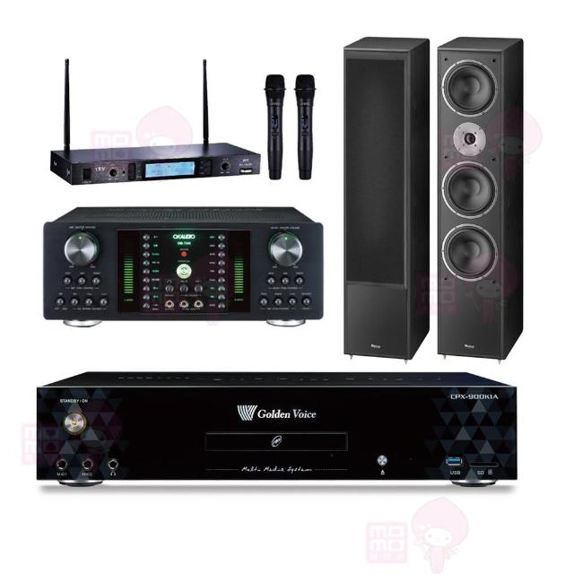 【金嗓】CPX-900 K1A+DB-7AN+TR-5600+Monitor supreme 2002(4TB點歌機+擴大機+無線麥克風+落地式喇叭)