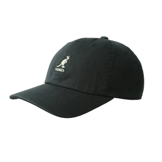 【KANGOL】WASHED 棒球帽(黑色)