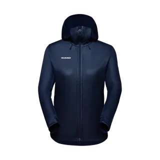 【Mammut 長毛象】Ultimate VII SO Hooded Jacket AF 第七代經典軟殼連帽外套 海洋藍 女款 #1011-01790