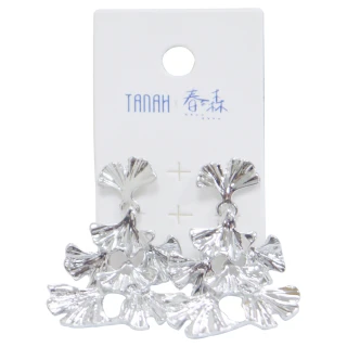 【TANAH】復古時尚 銀杏款 耳針款 耳環(DE044)