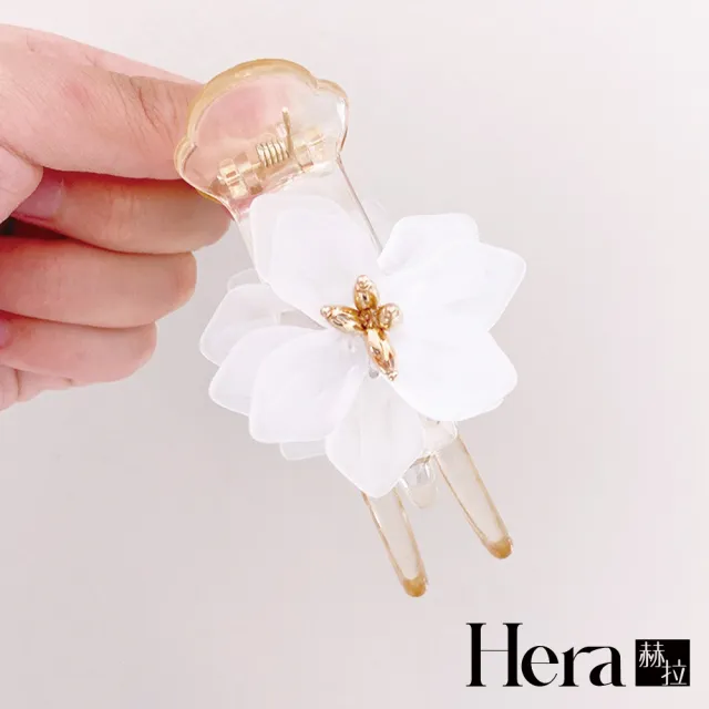 【HERA 赫拉】優雅山茶花透明香蕉夾 L111080907(香蕉夾)