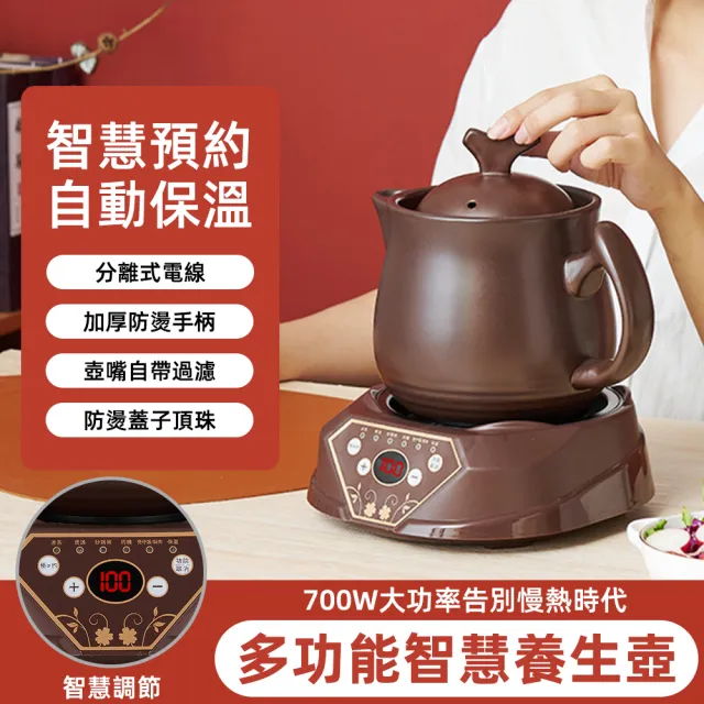 【tounichi 東日】多功能陶瓷養生壺煎藥壺(養生壺/煮茶壺/電熱壺/花茶壺/燉煮壺)