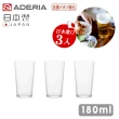 【ADERIA】日本製全面強化玻璃水杯3入組(任選3款)